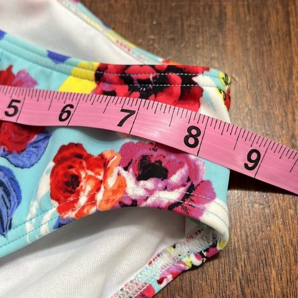 Design Lab Blue Red Floral Bikini Bottoms Sz XL NWOT - Picture 10 of 10